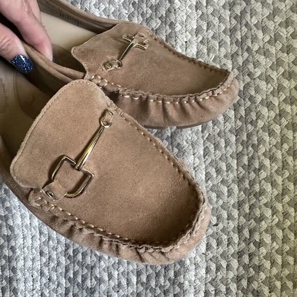 Lands End Women's Comfort Tan Suede Leather Horsebit Loafers Size 10 10b $99 - Picture 4 of 11